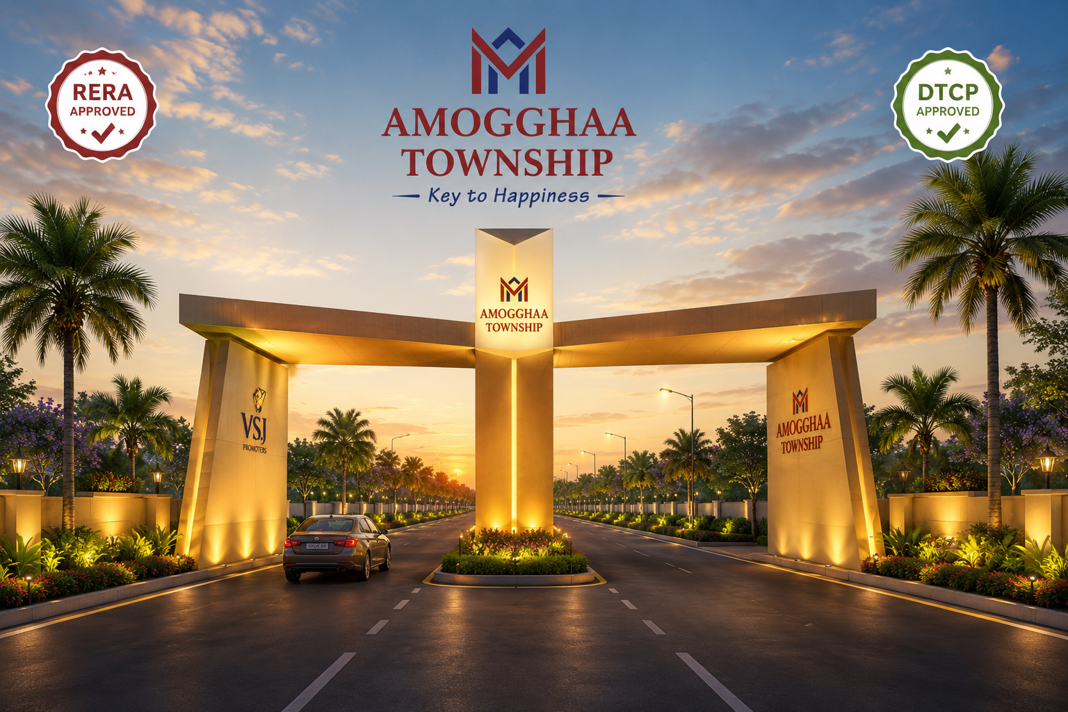VSJ Amogghaa Township | DTCP & RERA Approved Residential Plots Near Panjappur Bus Stand on Trichy–Madurai NH, Alundur | VSJ City Properties