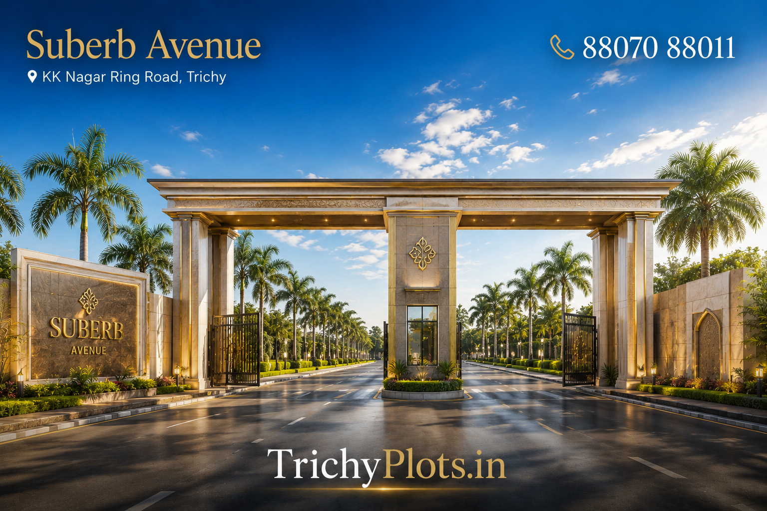 Suberb Avenue premium residential and commercial plots on KK Nagar Ring Road, Trichy | TrichyPlots.in