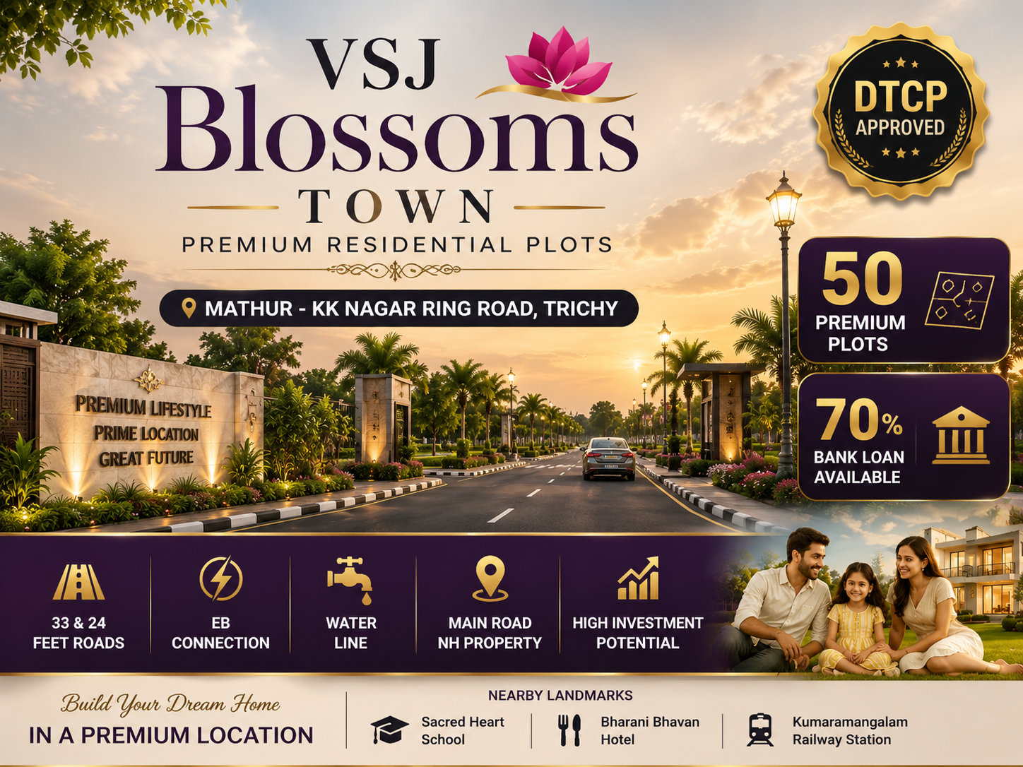 VSJ Blossoms Town - DTCP & RERA Approved Residential Plots in Mathur, Trichy | VSJ City Properties gallery