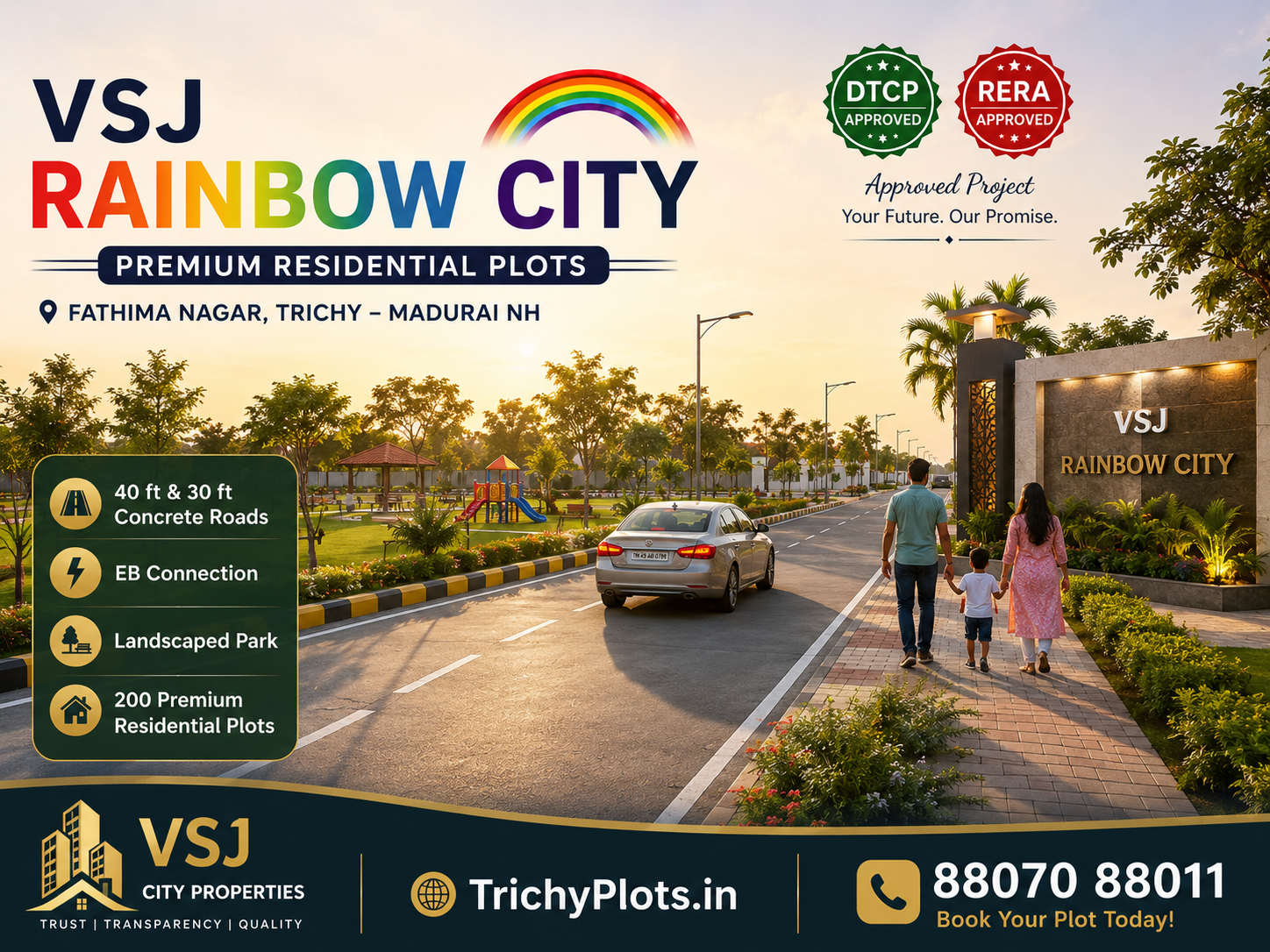 VSJ Rainbow City | DTCP & RERA Approved Residential Plots Near Panjappur Bus Stand, Trichy | VSJ City Properties gallery