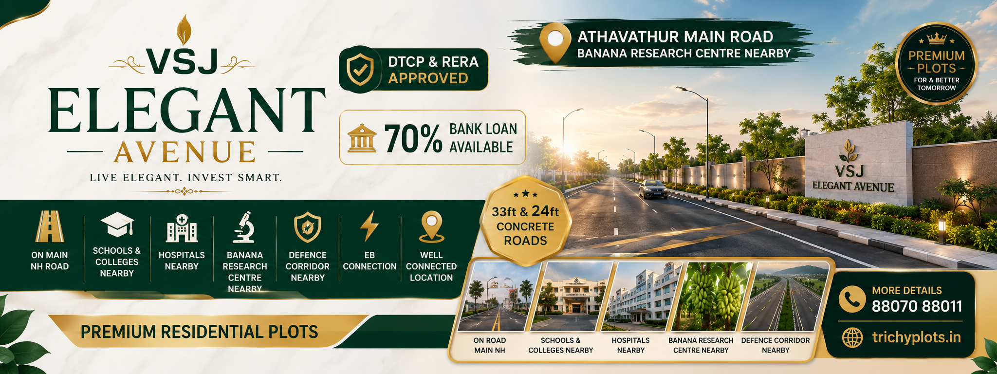 VSJ Elegant Avenue – DTCP & RERA Approved Residential Plots in Adavathur, Trichy | VSJ City Properties gallery